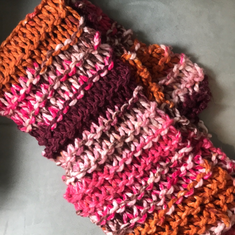 Handmade Scarf, Wool, about 7ft long